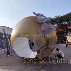 Senzhao Round Shape Flower Interactive Garden Street Landscape Decorative <b>Light</b> - Product Image 3