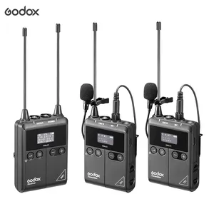 Godox WMicS1 kit2 مكبر صوت لا سلكي ذو تردد فوق العالي 2 قطعة TX1 المحمولة الجسم حزمة الارسال + RX1 استقبال للهواتف الذكية كاميرا مدونة فيديو