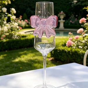 Copa de champán de lujo con lazo de mariposa hecho a mano al por mayor, <span class=keywords><strong>flauta</strong></span> con cinta 3D para regalo de boda - Product Image 1