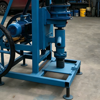 Machine de forage de puits d'eau hydraulique portable 7,5 kW, trépan de 150 mm, forage jusqu'à 120 m de profondeur, petite plateforme de forage