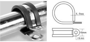 Abrazadera <span class=keywords><strong>de</strong></span> manguera aislada <span class=keywords><strong>de</strong></span> <span class=keywords><strong>hierro</strong></span> galvanizado acolchado <span class=keywords><strong>de</strong></span> goma tipo P <span class=keywords><strong>de</strong></span> <span class=keywords><strong>precio</strong></span> bajo <span class=keywords><strong>de</strong></span> alta calidad - Product Image 3