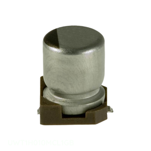 ตัวเก็บประจุแบบติดผิว SMD รุ่น UWT1H010MCL1GB 1 ยูเอฟ ของแท้ ยี่ห้อ CAP ALUM ความจุ 1UF 20% 50V - Product Image 1