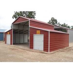 Nhà tiền chế bánh sandwich Panel tường kết cấu thép <span class=keywords><strong>x</strong></span>ây dựng nhà để xe Kim Loại Nhà kho Bộ dụng cụ với thiết kế - Product Image 1