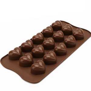 Handmade <b>Silicone</b> Mold Love Heart Shape Home DIY <b>Baking</b> Chocolate Cakes Ice Cream Dessert Decor - Product Image 1