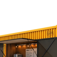 Bar modulaire préfabriqué en conteneur, kiosque pop-up en acier, boutique de boissons extérieure pour plage, festival, station balnéaire