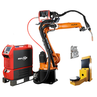 Bras de robot de soudage contrôlé par PLC KUKA, capacités de soudage laser MIG pour tôles d'acier inoxydable, aluminium, garantie 1 an, puissance 4 kW