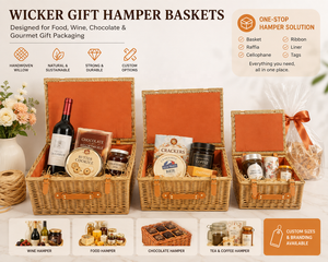 JY Luxury Willow Natural Wicker Gift <strong>Basket</strong> with Lid for Food Candy <strong>Chocolate</strong> Packaging Hamper Box Custom Size &amp; Logo - Product Image 3