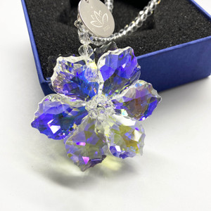 Crystal Flower Suncatcher Christmas Snowflake Crystal <b>Car</b> Hanging <b>Ornament</b> - Product Image 1