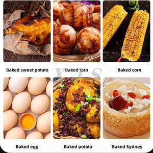 Horno <span class=keywords><strong>asador</strong></span> <span class=keywords><strong>de</strong></span> aperitivos multihoyo engrosado, ampliamente utilizado para puestos al aire libre, para hornear batata, castañas y maíz; máquina para asar maíz - Product Image 6
