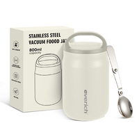 Boîte isotherme Everich 800 ml en acier inoxydable, récipient à lunch personnalisé avec couvercle hermétique