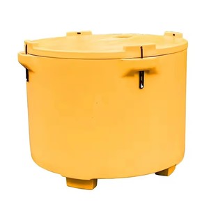 Bac isotherme rond en LLDPE rotomoulé de qualité marine avec logo personnalisé pour le transport de poissons pour navires de pêche (630L) - Product Image 5