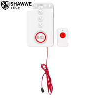 Panneau d'alerte médicale 4G LTE, système d'alarme d'urgence SOS pour personnes âgées avec fonction de conversation bidirectionnelle activée par la voix, bouton de cou étanche IP65