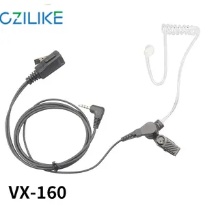 VX-160耳机1针空气隐蔽声管耳机耳机带PTT麦克风，适用于八重洲FT-50R VX-132 VX-410 VX-420 FT-60R VX-160