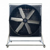 Ventilateur d'extraction à persiennes de 72 pouces avec 6 pales en aluminium, grand volume d'air et grilles en acier pour l'extraction de la chaleur dans les bâtiments d'élevage