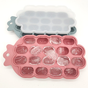 <span class=keywords><strong>Flexi</strong></span> phát hành Silicone Ice Cube khay với nắp đậy DIY mùa hè uống trái cây Popsicle khuôn dễ dàng Ice Maker công cụ - Product Image 3