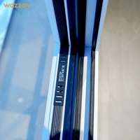 Fenêtre française en alliage d'aluminium à rupture de pont thermique avec vitrage trempé étanche pour hôtels et résidences - Offre Spéciale Wazzor