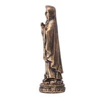 3 pouces Catholique Bronze Notre Dame de Lourdes Statue Résine Sculpture Décoration Bronze Notre Dame de Lourdes Figurine Cadeau Religieux