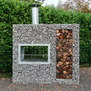 Prix de gros de boîte de gabion soudée galvanisée tissée pour la décoration