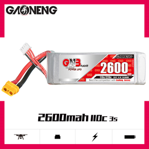 GAONENG GNB 2600MAH 3S 11.1V 110C XT60 แบตเตอรี่ลิเธียมโพลิเมอร์ RC แอร์ FPV UAV ปีกอากาศยาน - Product Image 2