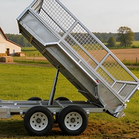 Remorque agricole basculante, remorque de ferme, remorque agricole 1,5t, remorque agricole à 4 roues