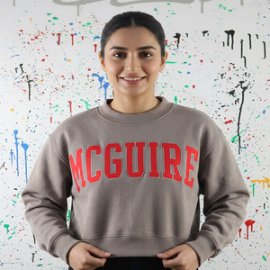 MCGUIRE เสื้อสเวตเตอร์มีฮู้ดสำหรับฤดูหนาว ผ้าฝ้าย 100% สีแดง ปักลายแบบแอพพลิเค่ สไตล์วินเทจ ดีไซน์ไฮสตรีท ด้ายคุณภาพสูง - Product Image 1