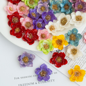 อุปกรณ์งานฝีมือเรซิ่น ดอกไม้สีเงินธรรมชาติ DIY ต่างหู สร้อยข้อมือ เครื่องประดับทำมือ ดอกไม้แห้ง GZ RTS สั่งซื้อแบบคละจำนวนมาก - Product Image 2