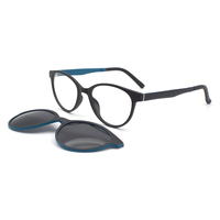 Monture de lunettes de soleil à clipser Ultem, légère, motif dessin animé, deux looks, design plein cadre pour un usage quotidien