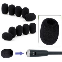 Microphone de haute qualité, grille de casque, pare-brise en mousse, Mini housse de Microphone noir, nouveau