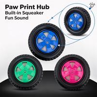 Jouet à mâcher pour chien en forme de pneu, jouet en caoutchouc durable qui couine pour chiens de taille moyenne et grande, plusieurs couleurs au choix