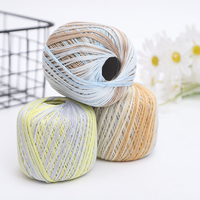 YuHeng Faddish#6 Lace Yarn Hand-knitted 100% Cotton High Twist 2600CN with Gradient Dyed Yarn Segments
