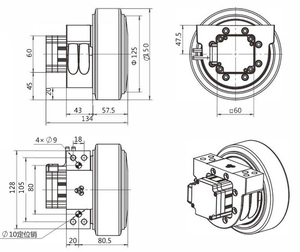 Conjunto de Rueda Motriz para AGV de 400w <span class=keywords><strong>48v</strong></span> IP65, Repuestos para Montacargas y Carretillas Elevadoras - Product Image 2