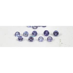 Pierre précieuse naturelle en tanzanite bleue de 2 mm, 0,03 ct, taille ronde brillante, pour bijoux - Product Image 1