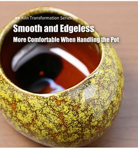 Glazed Ceramic Pottery Succulent <b>Planter</b> Colorful Elliptical <b>Bowl</b> Design Indoor Garden Decor Drainage Hole Flower Pots - Product Image 2