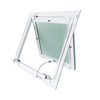 Salida de acceso empotrada cuadrada de yeso oculto con marco de aleación de aluminio para techo y pared, desmontable para mantenimiento