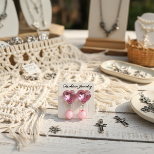 Tending alla moda orecchini a bottone in cristallo d'argento fatti a mano con Design geometrico a forma di stella BoHo Gothic Design carino religioso vendita calda all'ingrosso - Product Image 3