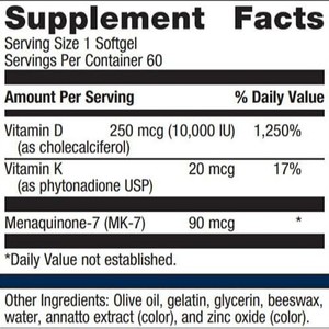 Olağanüstü D3 10000 + K kompleks Softgels yüksek güçlü diyet takviyesi kapsülleri en uygun Vitamin faydaları sağlar - Product Image 4