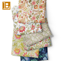 Katalog Gratis BILU Cetak Digital Kain Kustom Motif Bunga Besar 100% Katun Poplin Kain Floral untuk Pakaian LO