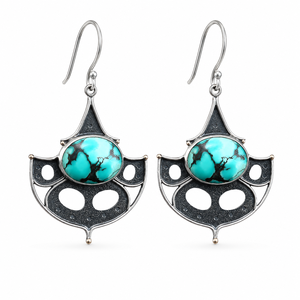 Pendientes de Color Turquesa Vintage, Estilo Retro, Pendientes Colgantes, Joyería de Moda Bohemia para Mujer, Venta al por Mayor - Product Image 1