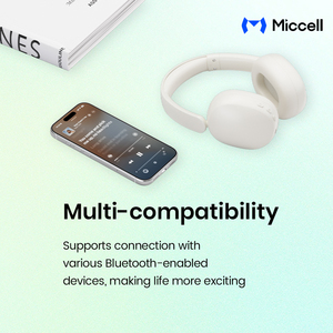 <span class=keywords><strong>Casque</strong></span> audio circum-auriculaire Miccell B20 BT 6.0 avec coussinets en cuir protéiné, <span class=keywords><strong>casque</strong></span> sans fil confortable pour la musique - Product Image 4