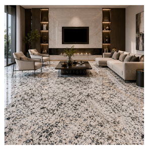 Piedra de granito azul blanco con detalles minerales azulgrises para diseños interiores tradicionales, superficies de encimera y pisos. - Product Image 1
