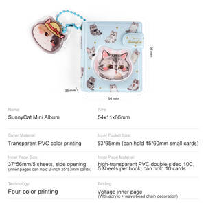 Nắng mèo mini Gấu PVC chủ thẻ dễ thương trường photocard Cuốn sách với kỹ thuật in ấn cho trở lại trường học - Product Image 2