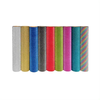 Rouleau de vinyle PVC brillant industriel, film de lamination étanche à paillettes pour chaussures de créateur, emballage cadeau de luxe