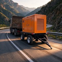 Groupe électrogène diesel monté sur remorque, large plage de courant, unité d'alimentation temporaire commerciale et industrielle