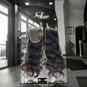 Extensiones de Cabello Humano Ondulado Virgen Remy Indio Sin Procesar de Grado Superior 11A, Precio de Fábrica, con Cierre de Encaje HD 6x6 - Product Image 3