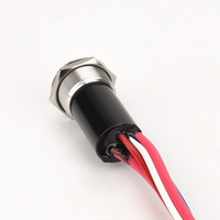 Sakelar Tombol Tekan Tahan Air Kelautan Terlaris 19mm 22mm Momentary Latching IP67 20A Elektronik 220V