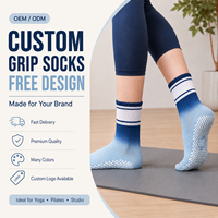 Chaussettes de Pilates personnalisées antidérapantes pour le fitness et le yoga, chaussettes de barre de danse, chaussettes à grip pour femmes pour studio de Pilates