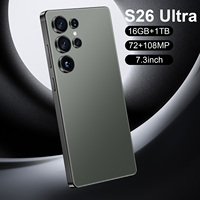 Nuevo Teléfono Inteligente 5G S26 Ultra Desbloqueado, 16GB+1TB, Pantalla HD de 7.3 Pulgadas, Cámara de Belleza de 72+108MP, Android 14, Doble SIM, CDMA, para Juegos