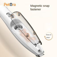 Tondeuse à poils pour animaux Petora New avec lumière intégrée et fonction de ramassage des poils des pattes de chat, rechargeable