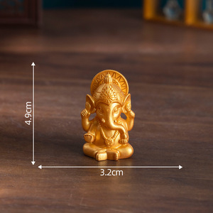 Figurine en résine de l'éléphant du <span class=keywords><strong>dieu</strong></span> Ganesha, ornement religieux, cadeau, décoration de bureau, artisanat - Product Image 5