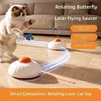 Jouet pour chat intelligent, lumière laser papillon, plastique, auto-amusant, rotation électrique pour garder votre chat occupé
